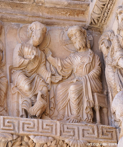 Cristo anuncia las negaciones de Pedro. Abad&iacute;a de Saint-Gilles en Saint-Gilles-du-Gard