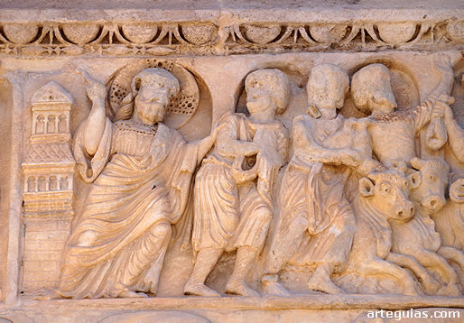 Pasaje de la expulsi&oacute;n de los mercaderes del templo