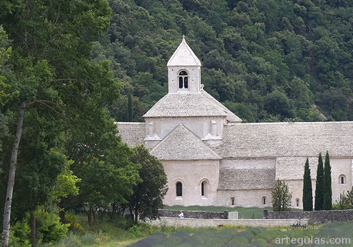 Pisaje en que est&aacute; ubicada la abad&iacute;a de S&eacute;nanque