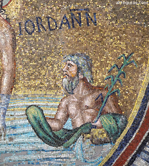Mosaico con las personificación del río Jordán