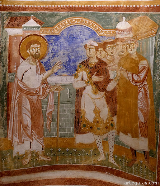 Detalle de las pinturas de la cripta