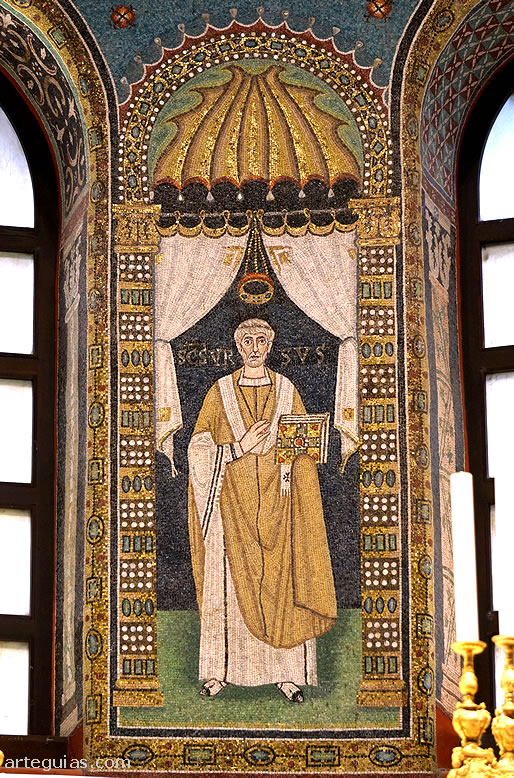 Musaico con la representaci&oacute;n de San Urso