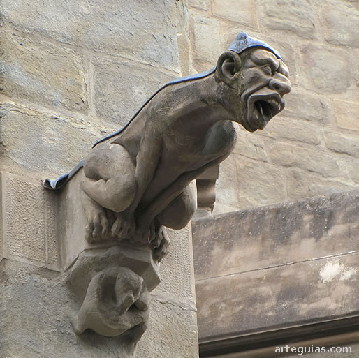 G&aacute;rgola de la Catedral de Carcassonne