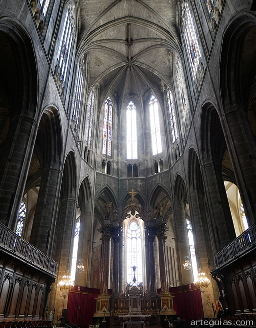 Alzado de la parte construida de la catedral narbonense