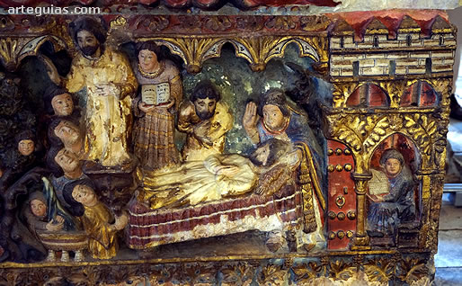Detalle del Sepulcro de San Pedro de Osma