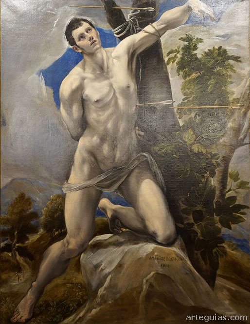 Cuadro del martirio de San Sebasti&aacute;n de El Greco