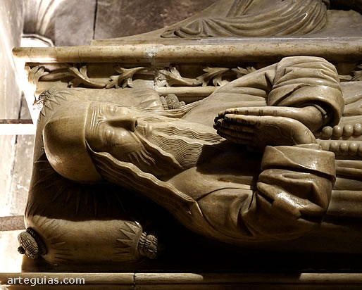 Lauda del sarc&oacute;fago de Ramon Llull, que se conserva en una de las capillas de San Francisco de Palma