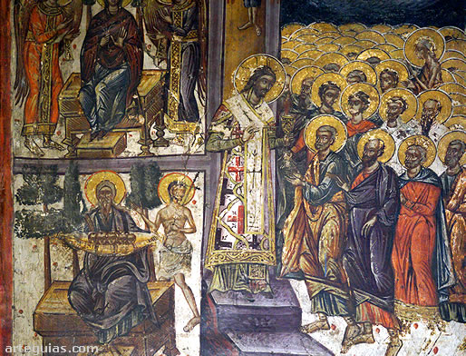 Pinturas del n&aacute;rtex de Tessarakonta