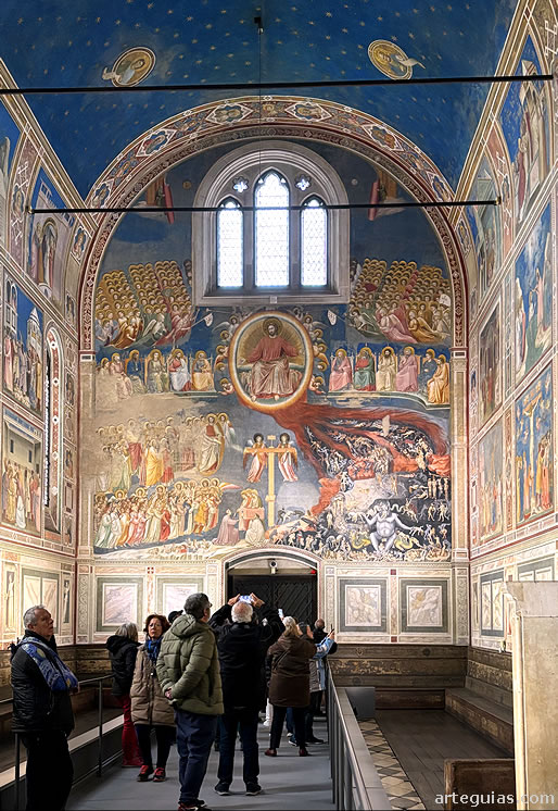 En la famosa Capilla de los Scrovegni de Padua, Patrimonio Mundial de la Unesco