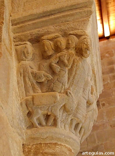 Capitel que representa el episodio del Antiguo Testamento de la Venta de Jos&eacute;