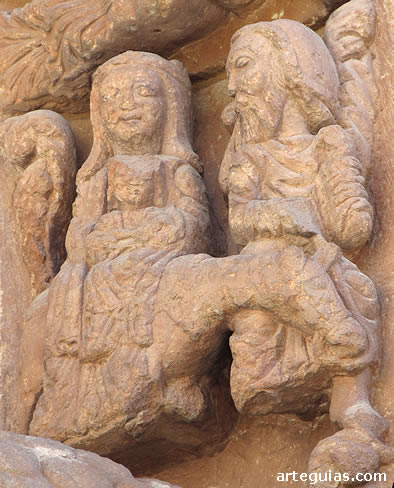Portada de Santo Domingo de Soria: Huida a Egipto