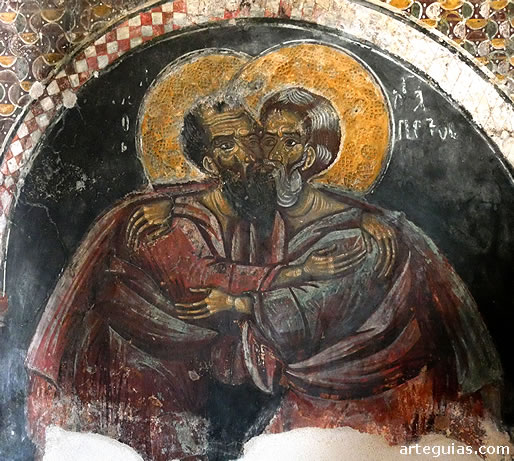 Abrazo entre San Pedro y San Pablo