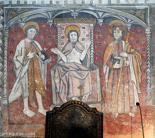 Iglesia de El Salvador de Tabuado: pinturas murales del &aacute;bside