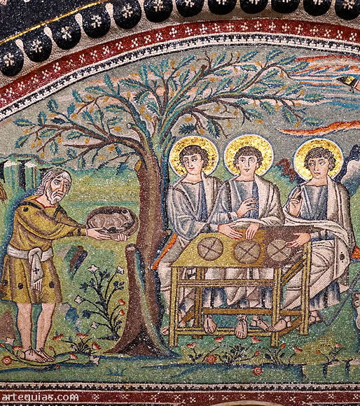 Iglesia de San Vital de R&aacute;vena: Teofan&iacute;a del Encinar de Mambr&eacute;