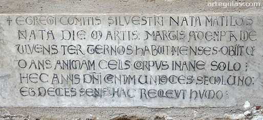 Inscripción funeraria de la hija de Silvestro