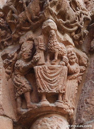 Escena de las ofrendas de Ca&iacute;n y Abel