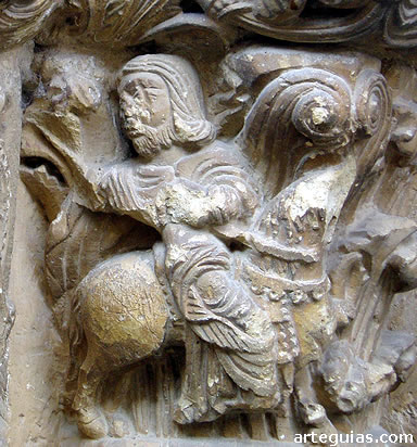 Capitel con caballero