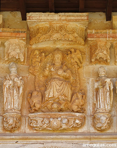 Cristo en Majestad, rodeado por el Tetramorfos. Obra del 1500 aproximadamente