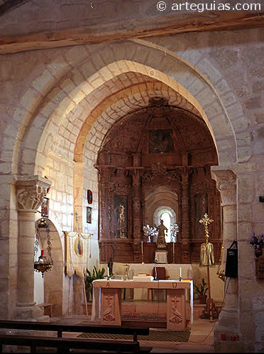 Interior de la iglesia de Aldehuelas de Sep&uacute;lveda