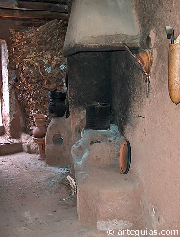 Interior de una vivienda bereber del Atlas  (Marruecos)