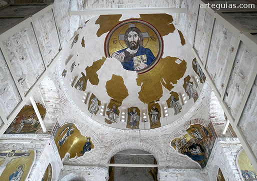 Monasterio de Dafni, Atenas: vista de la c&uacute;pula interior