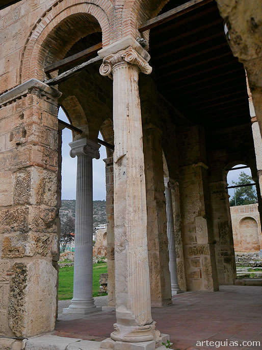 Columa j&oacute;nica aprovechada para en n&aacute;rtex de Dafni