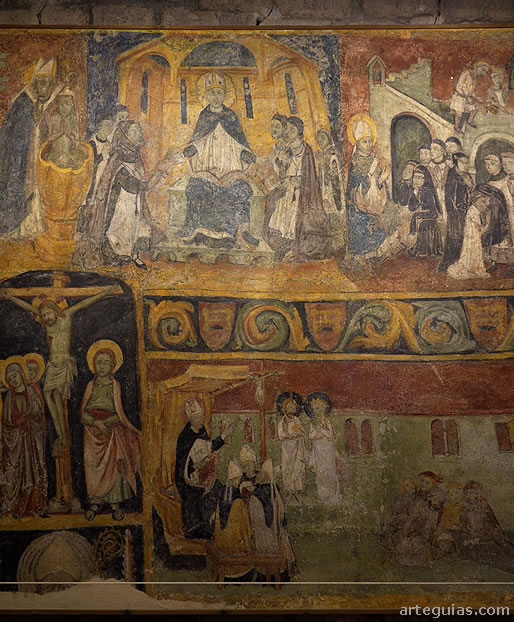 Pinturas murales g&oacute;ticas en el Monasterio de Llu&ccedil;&agrave;