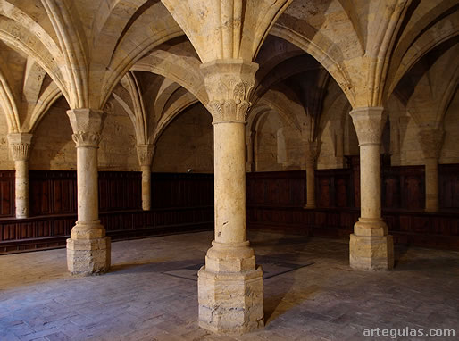 Sala Capitula rom&aacute;nica del Monasterio de Fitero