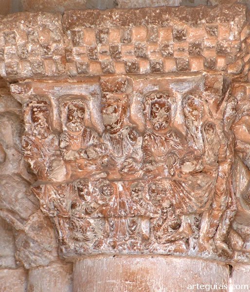 Capitel con el pasaje del Banquete de Herodes Antipas