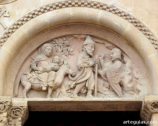 T&iacute;mpano con la Huida a Egipto