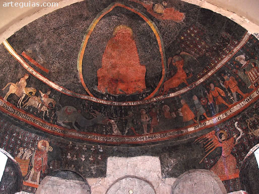 Bóveda de horno con Maiesta Domini, Tetramorfos y pasajes bíblicos y hagiográficos