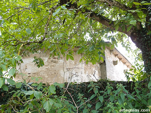 La iglesia de Berselos está rodeda de vegetación