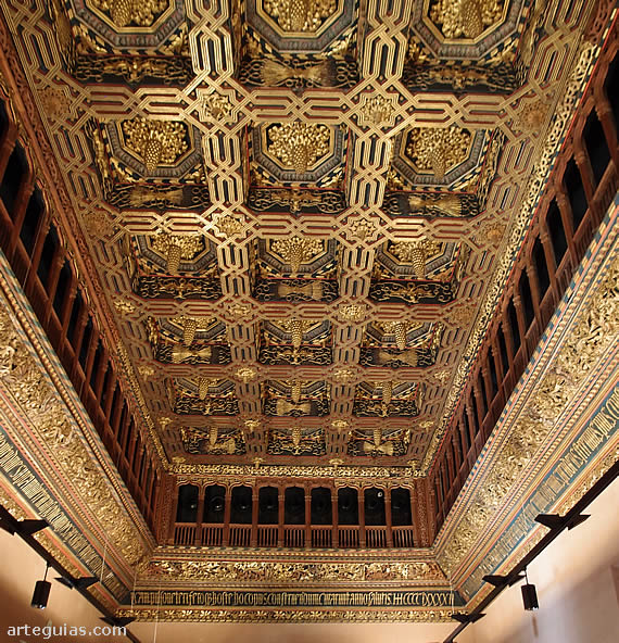 Alfarje del Sal&oacute;n del Tronno de la Aljafer&iacute;a deZaragoza