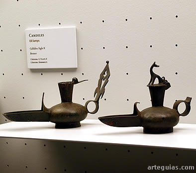 Candiles del siglo X. Museo de C&oacute;rdoba