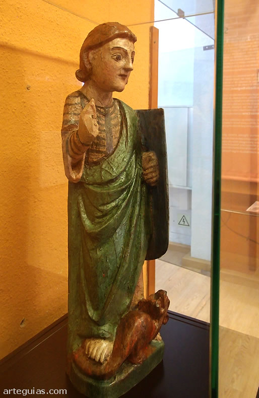 San Miguel venciendo al drag&oacute;n. Siglo XIV