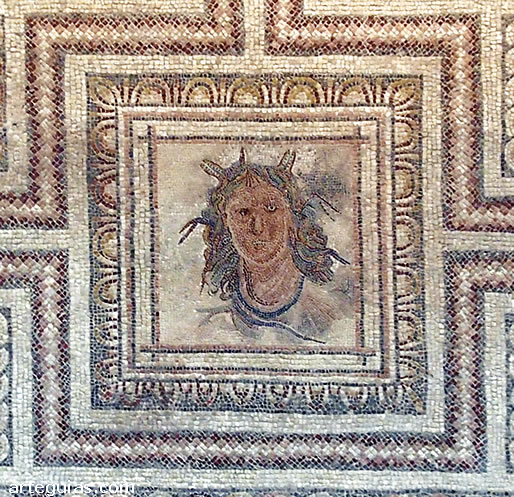 Detalle de este mosaico romano