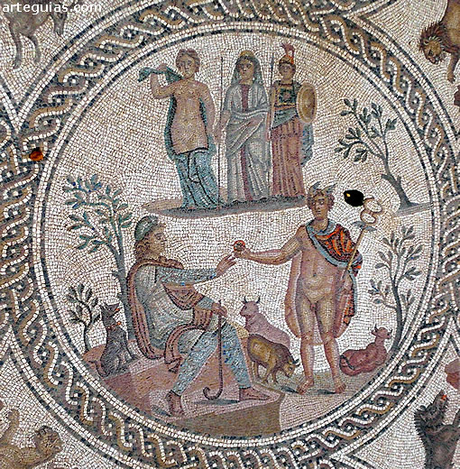 Detalle del Mosaico de los Amores