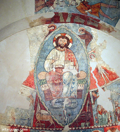 Cristo en Majestad del &aacute;bside, realizado al temple a finales del siglo XIII, que se expone en la capilla del &Aacute;ngel Custodio de la Catedral. 