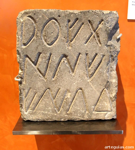 Pla ca con inscripción íbera