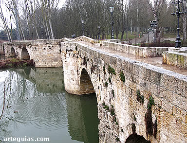 Puente de "Las Puentecillas" sobre el r&iacute;o Carri&oacute;n. Palencia