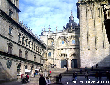 Imagen de parte del casco hist&oacute;rico de Santiago de Compostela