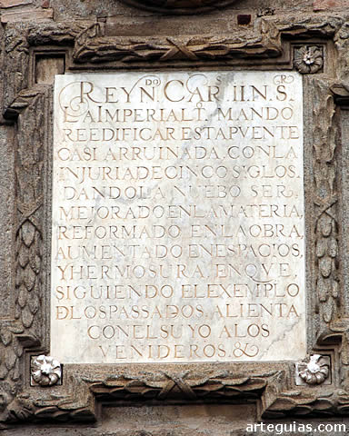 Placa conmemorativa de Carlos II