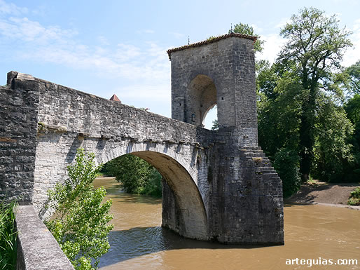 Puente de la Leyenda de Sauveterre-de-B&eacute;arn, Francia