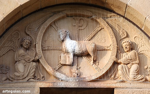 San Bartolomé de Aguilar de Codés: detalle de la puerta