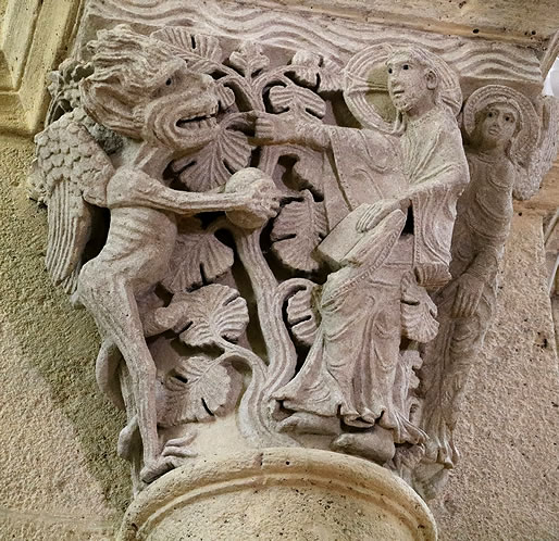 Tentaciones de Cristo en la  Basilique Saint-Andoche de Saulieu