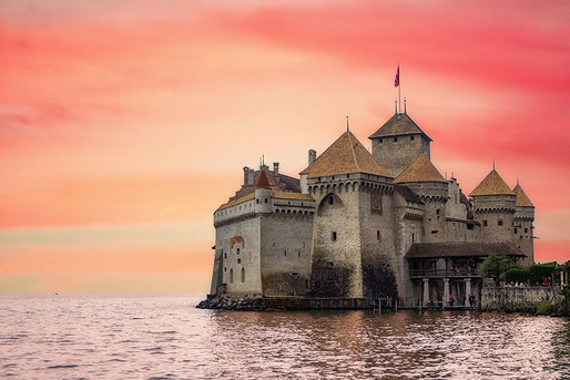 Suiza medieval: castillo de Chillon