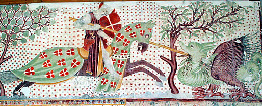 Pintura de San Jorge y el drag&oacute;n
